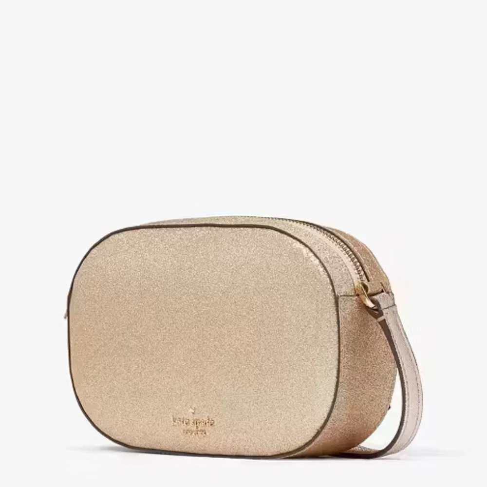 Kate Spade Glimmer Oval Camera Bag Gold